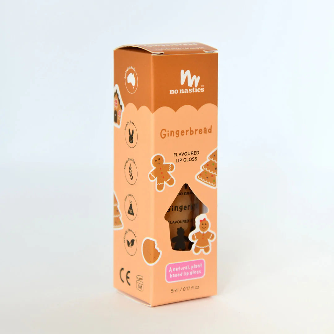 Scented Natural Lip Gloss - Gingerbread - Gold with Shimmer