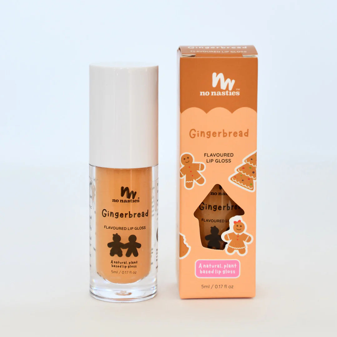 Scented Natural Lip Gloss - Gingerbread - Gold with Shimmer