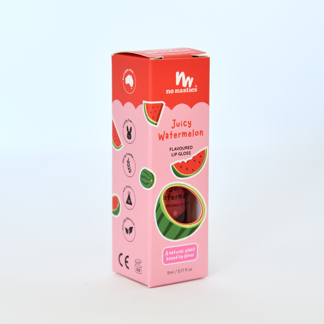 Scented Natural Lip Gloss - Watermelon - Bright Watermelon Pink