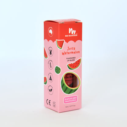 Scented Natural Lip Gloss - Watermelon - Bright Watermelon Pink