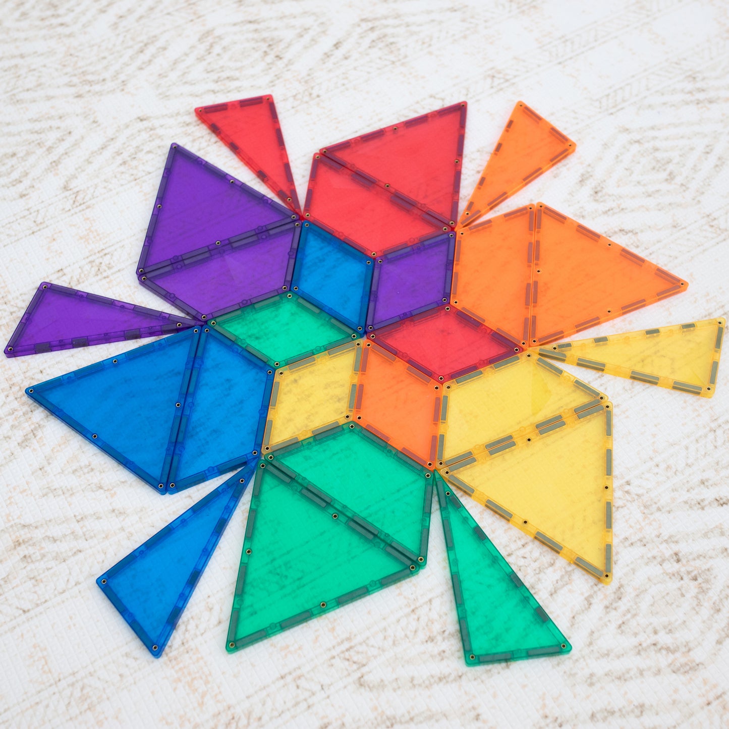 Magnetic Tiles - 36 pc Rainbow Shape Expansion Pack