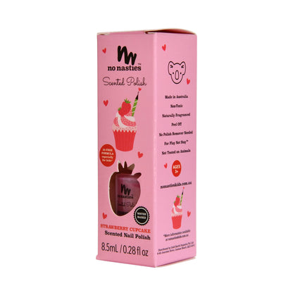 Scented Water Based Nail Polish - Strawberry Cupcake - Pastel Pink