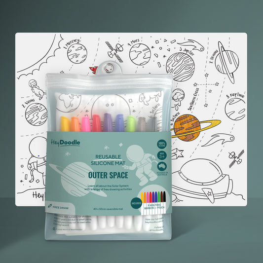 Wipeable Colouring In - Outer Space