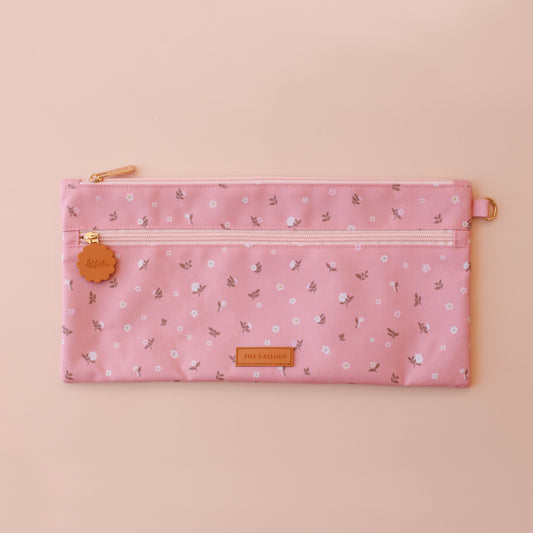 Large Pencil Case - Dusty Roses