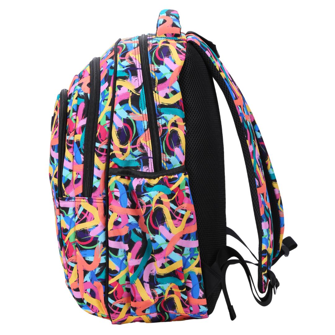 Large School Backpack - Paint Swirls