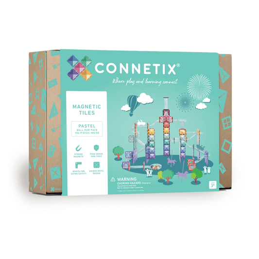 Magnetic Tiles - 106 pc Pastel Ball Run Pack