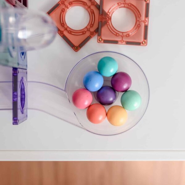 Magnetic Tiles - 106 pc Pastel Ball Run Pack