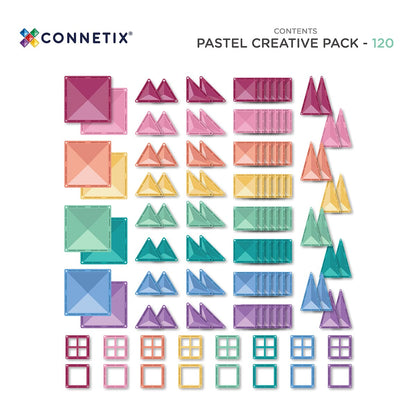 Magnetic Tiles - 120 pc Pastel Creative Pack