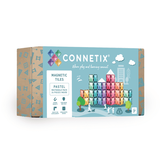 PRE ORDER - Magnetic Tiles - 24 pc Pastel Rectangle Pack
