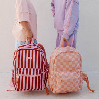 PRE ORDER - Backpack - Peach Check