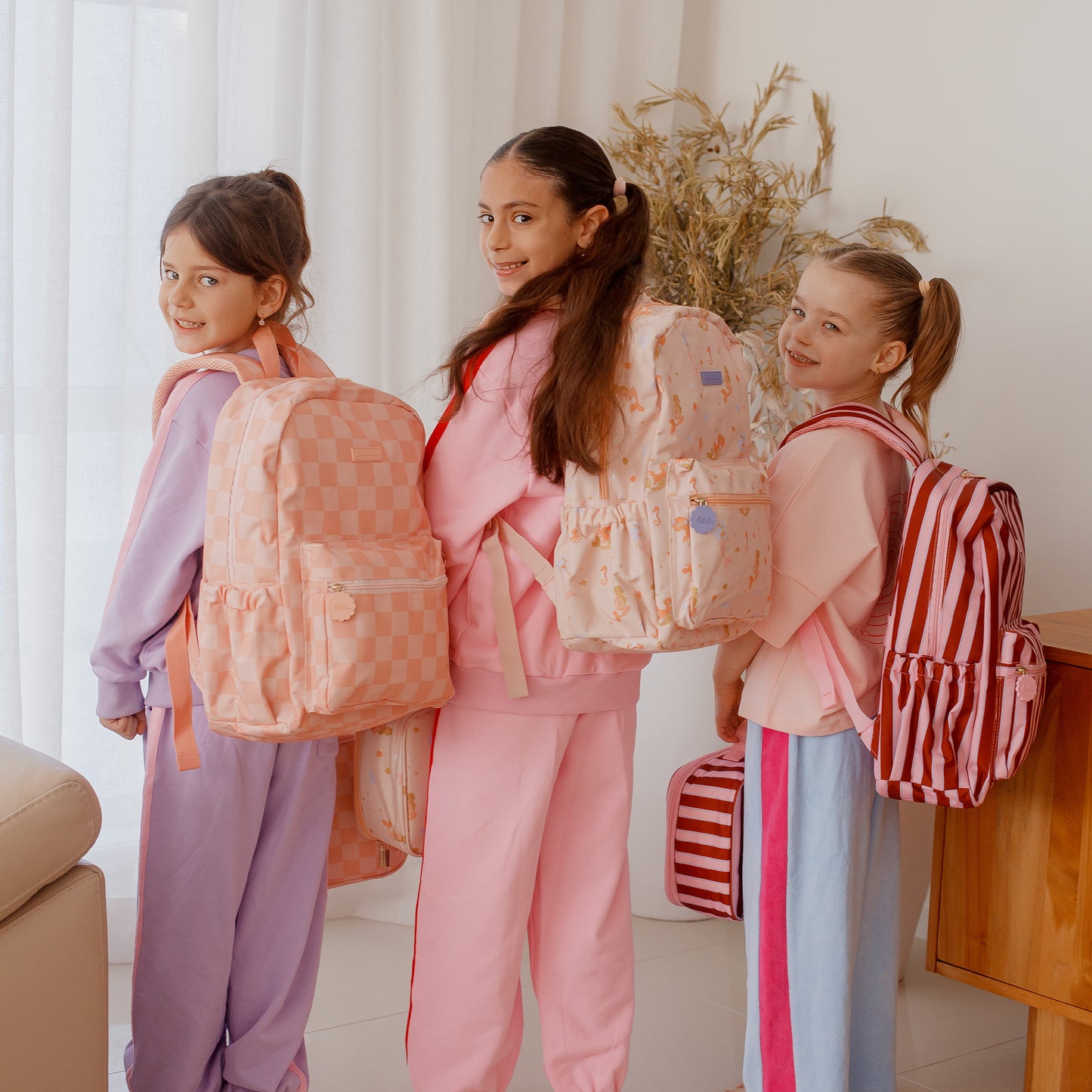 PRE ORDER - Backpack - Peach Check