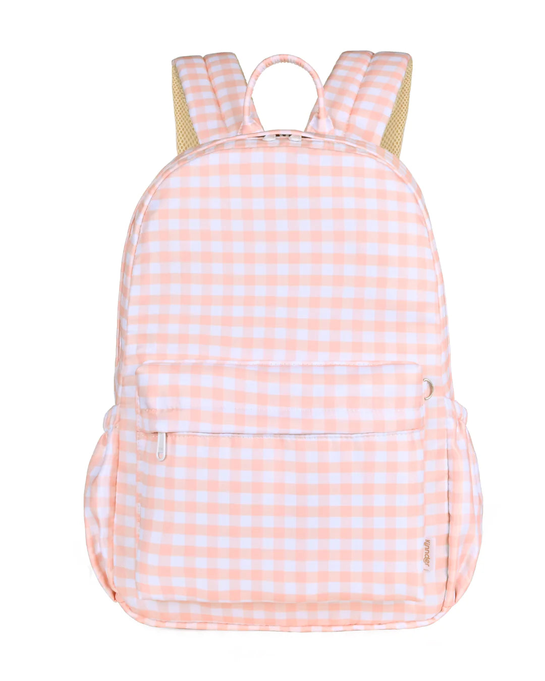 Peach Gingham Junior Kindy/School Backpack