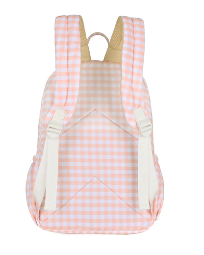 Peach Gingham Junior Kindy/School Backpack