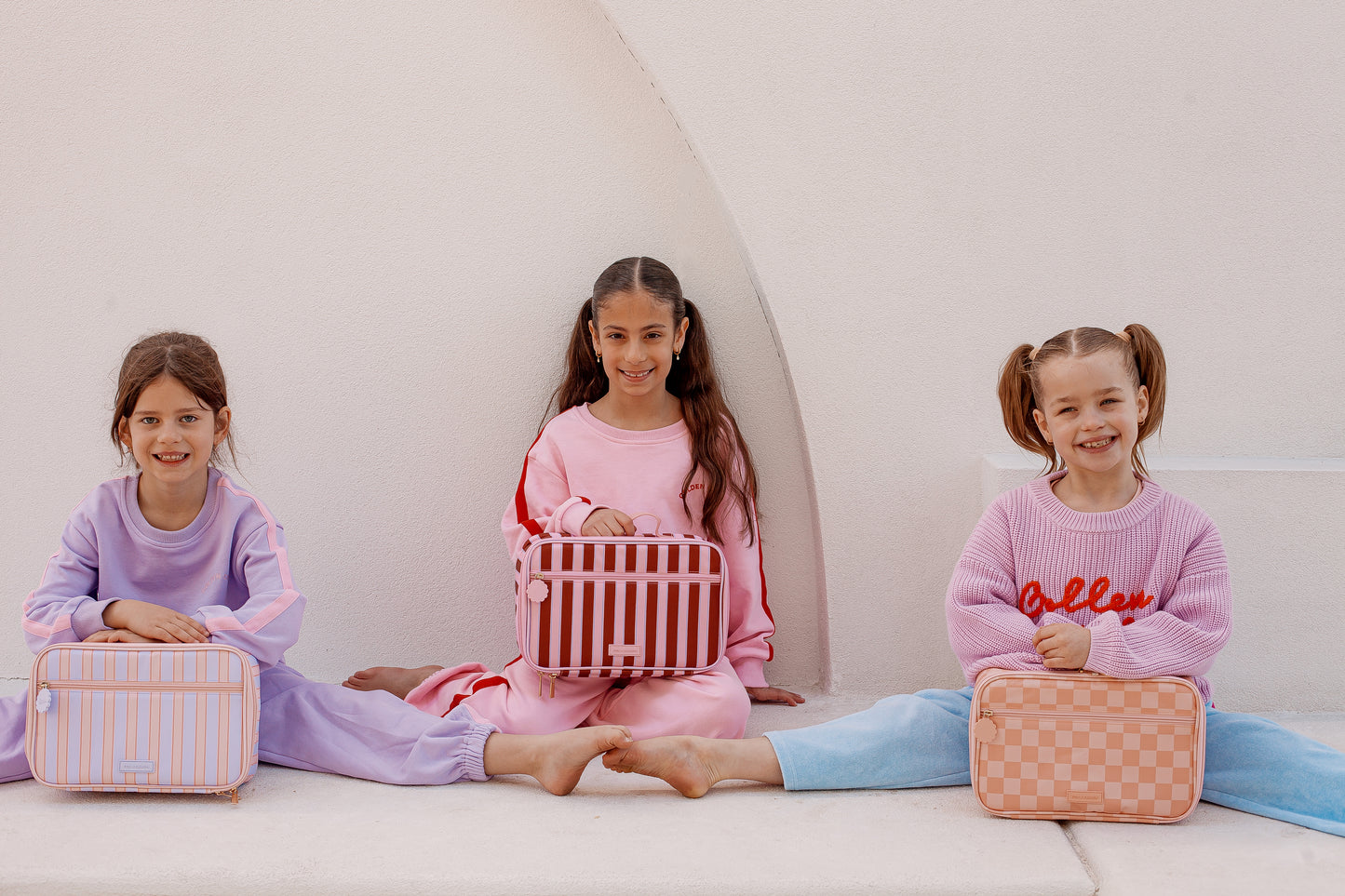 Large Lunch Bag - Burgundy Stripe