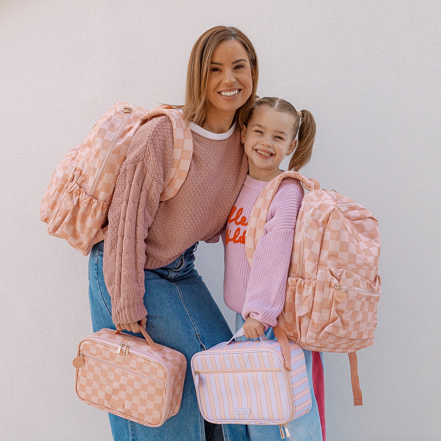 PRE ORDER - Backpack - Peach Check