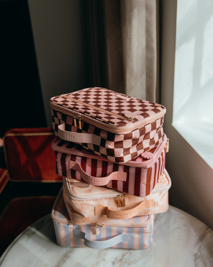 Large Lunch Bag - Burgundy Stripe