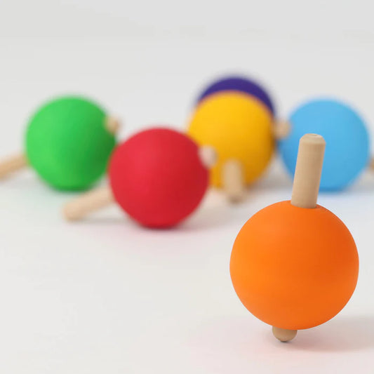 Grimms 6 Spinning Tops - Rainbow
