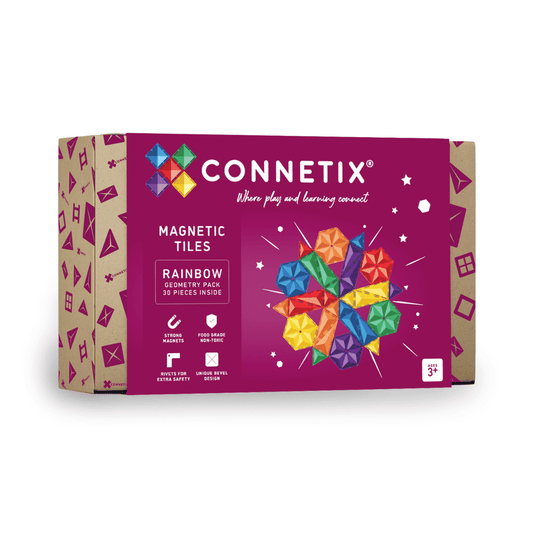 Magnetic Tiles - 30 pc Rainbow Geometry Pack
