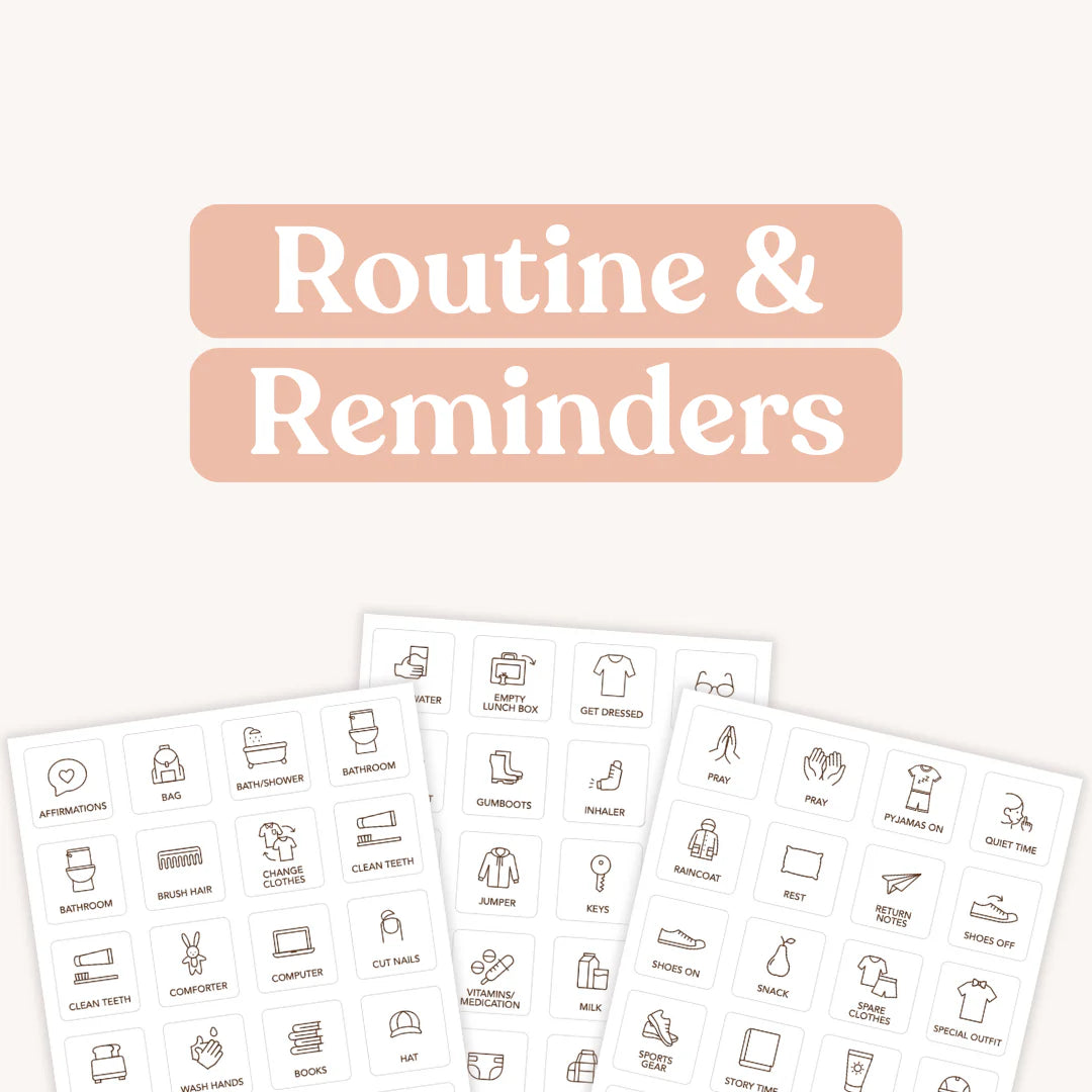 Tile Labels - Routine and Reminders – Our Little Darlings