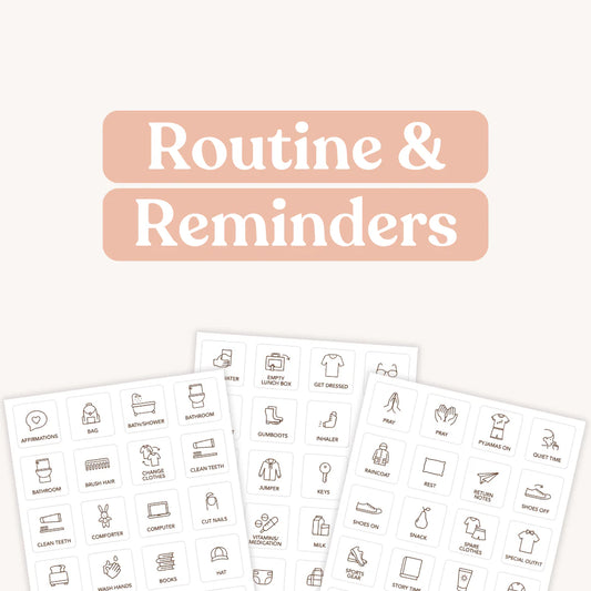 Tile Labels - Routine and Reminders