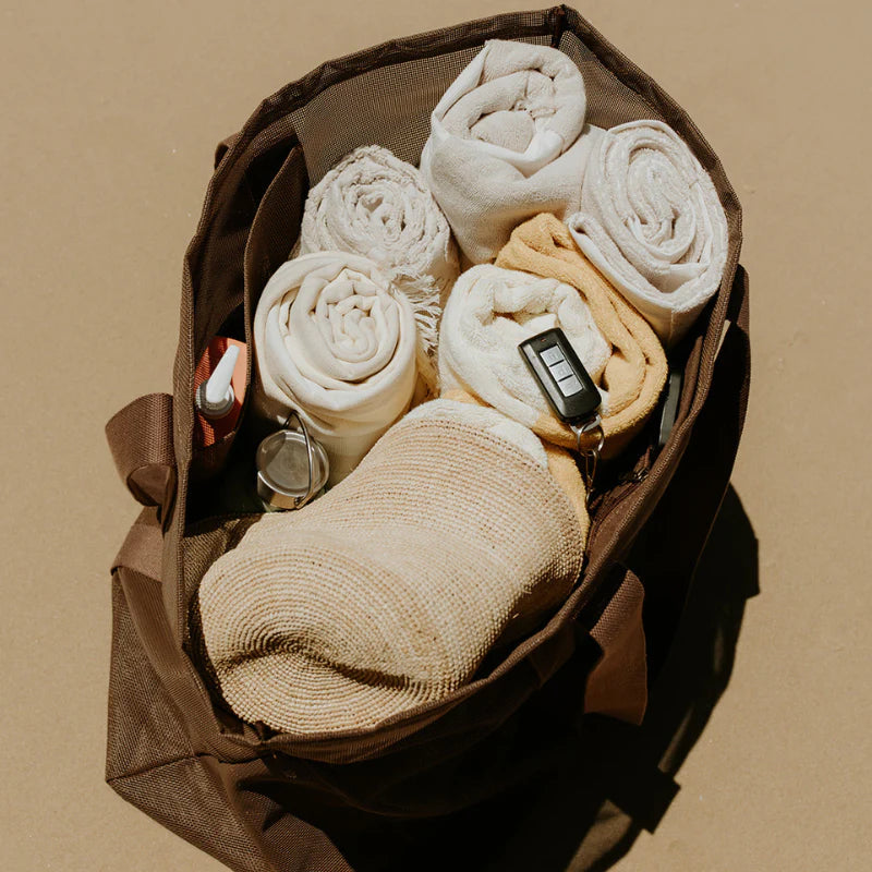 Sande Kids Beach Hauler™ Mesh Bag - Sand - Espresso