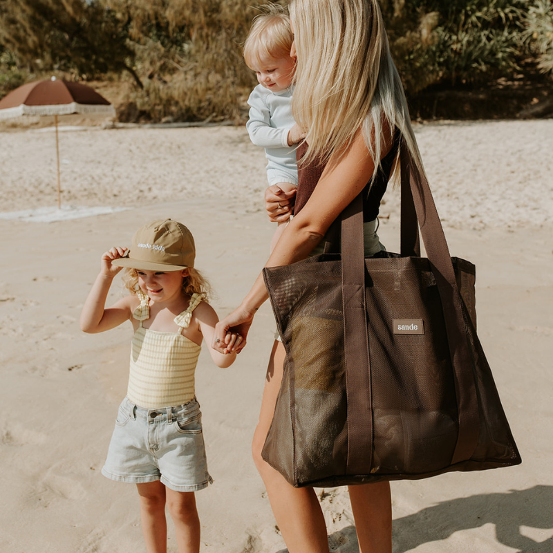 Sande Kids Beach Hauler™ Mesh Bag - Sand - Espresso