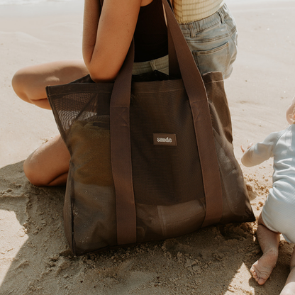 Sande Kids Beach Hauler™ Mesh Bag - Sand - Espresso