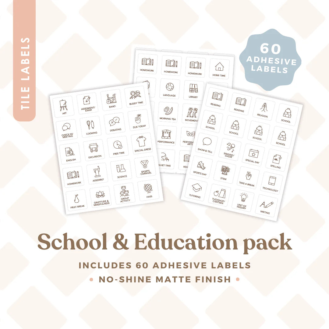 Tile Labels - School and Educations