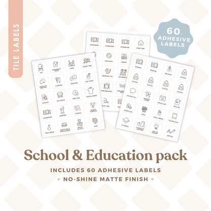 Tile Labels - School and Educations