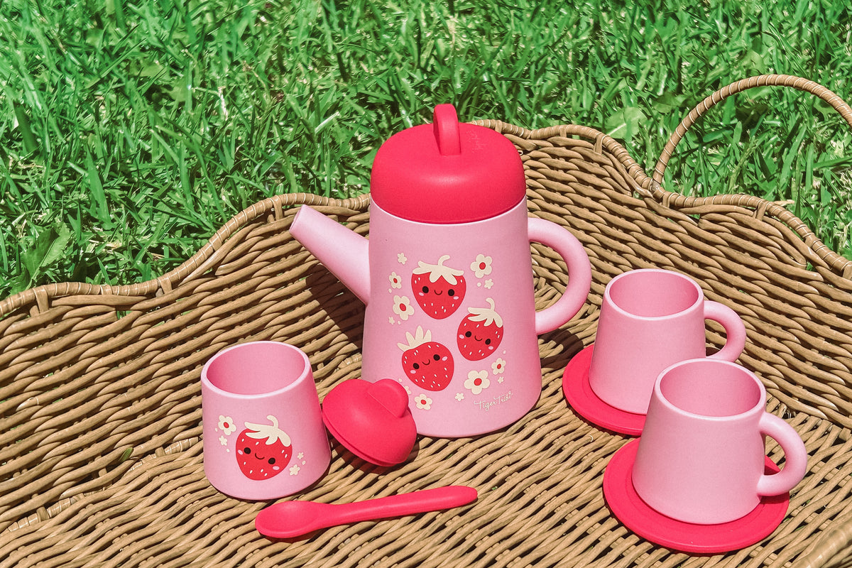 Silicone Tea Set - Strawberry Patch