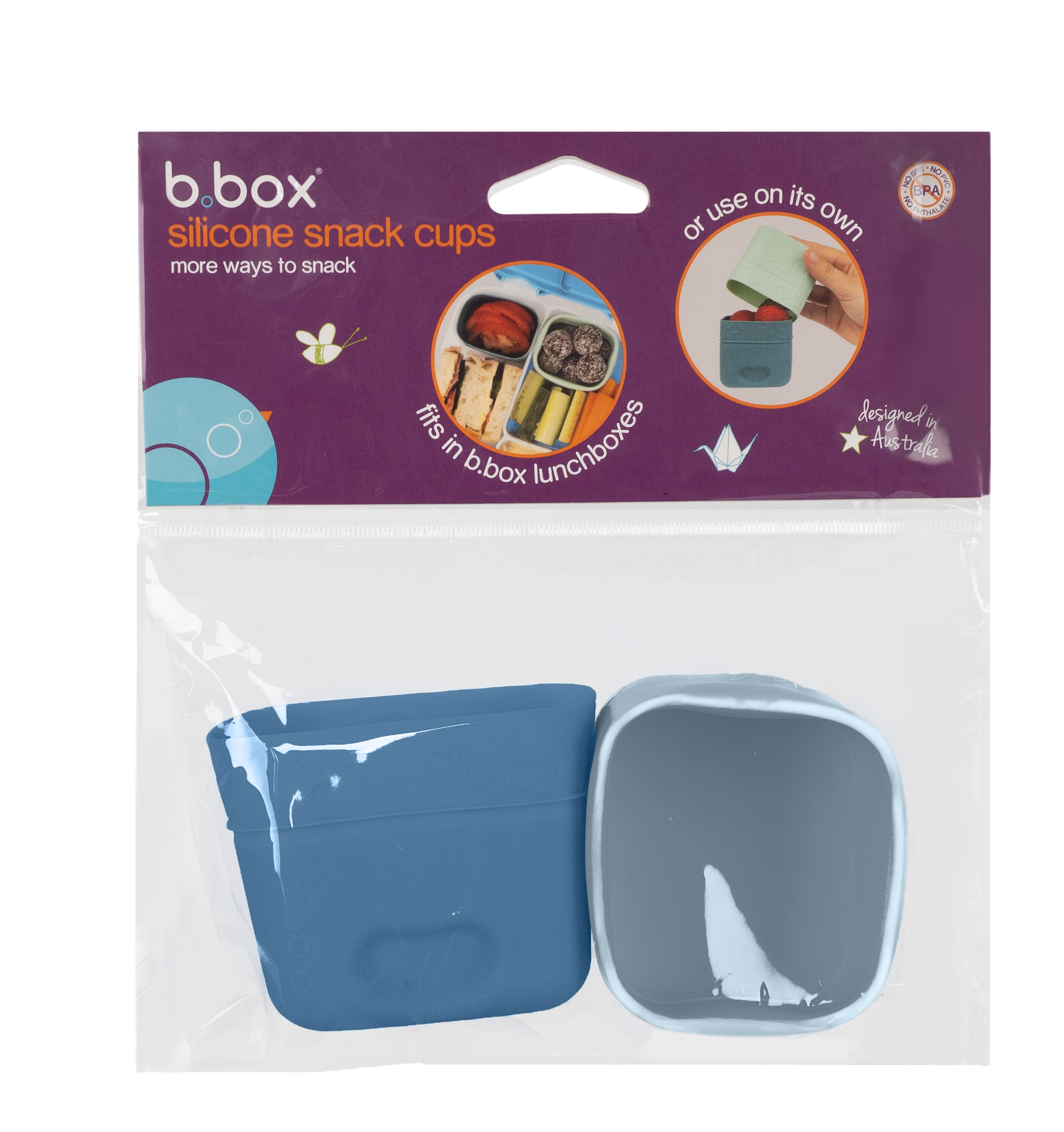 Silicone Snack Cup x 2 - Ocean