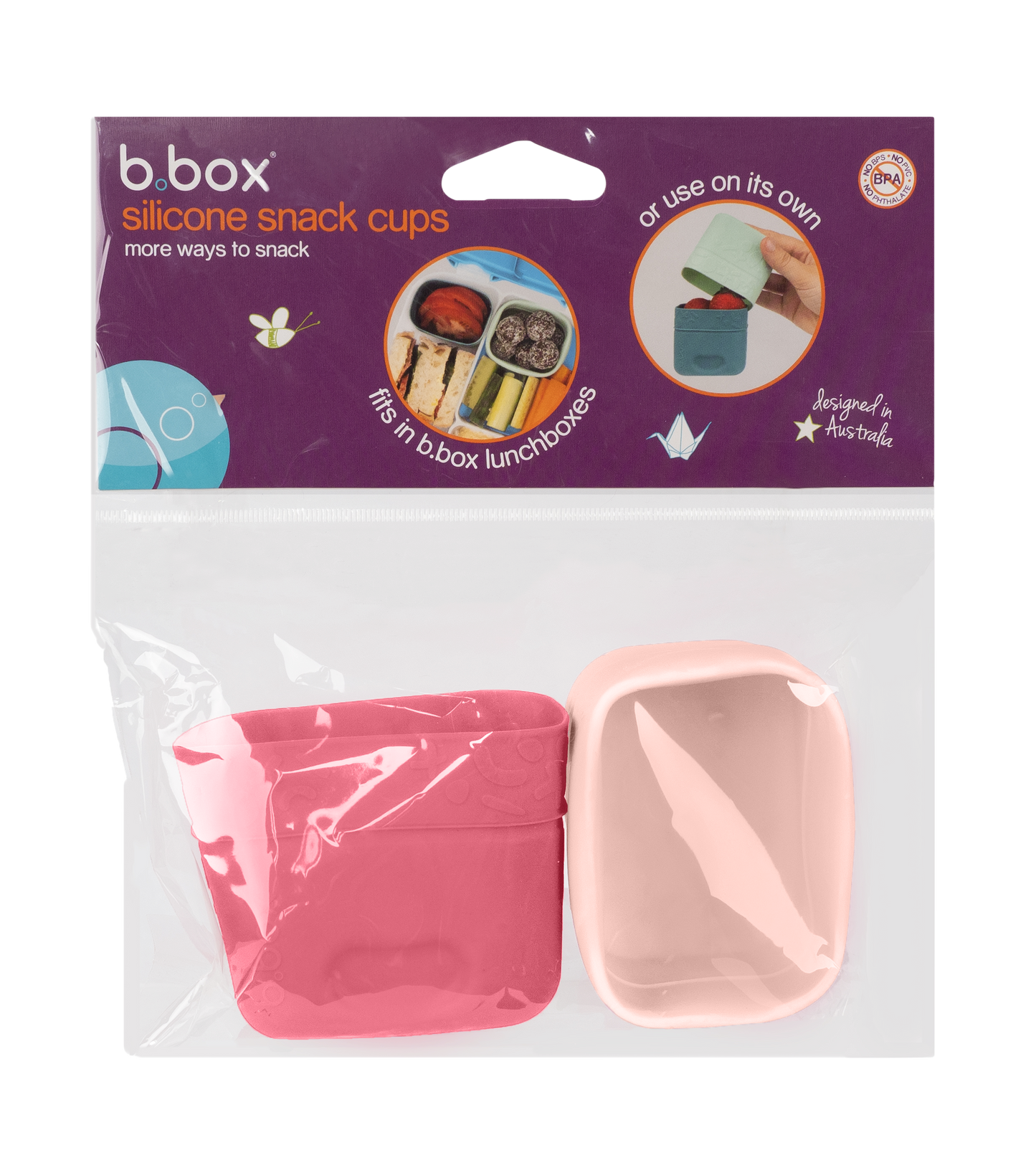 Silicone Snack Cup x 2 - Berry