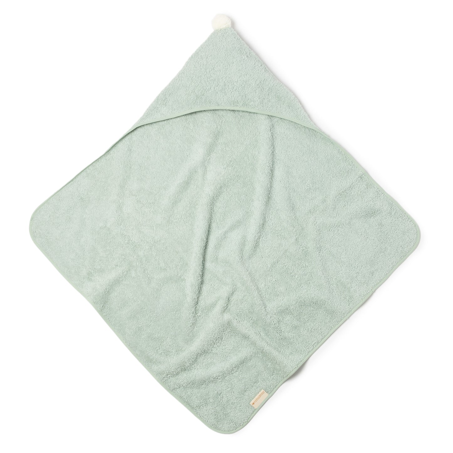 Baby Bath Set - Hooded Towel, Wash Mitt and Brush - Green