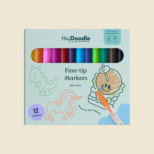 Hey Doodle Markers - Set of 12 - Fine Tip
