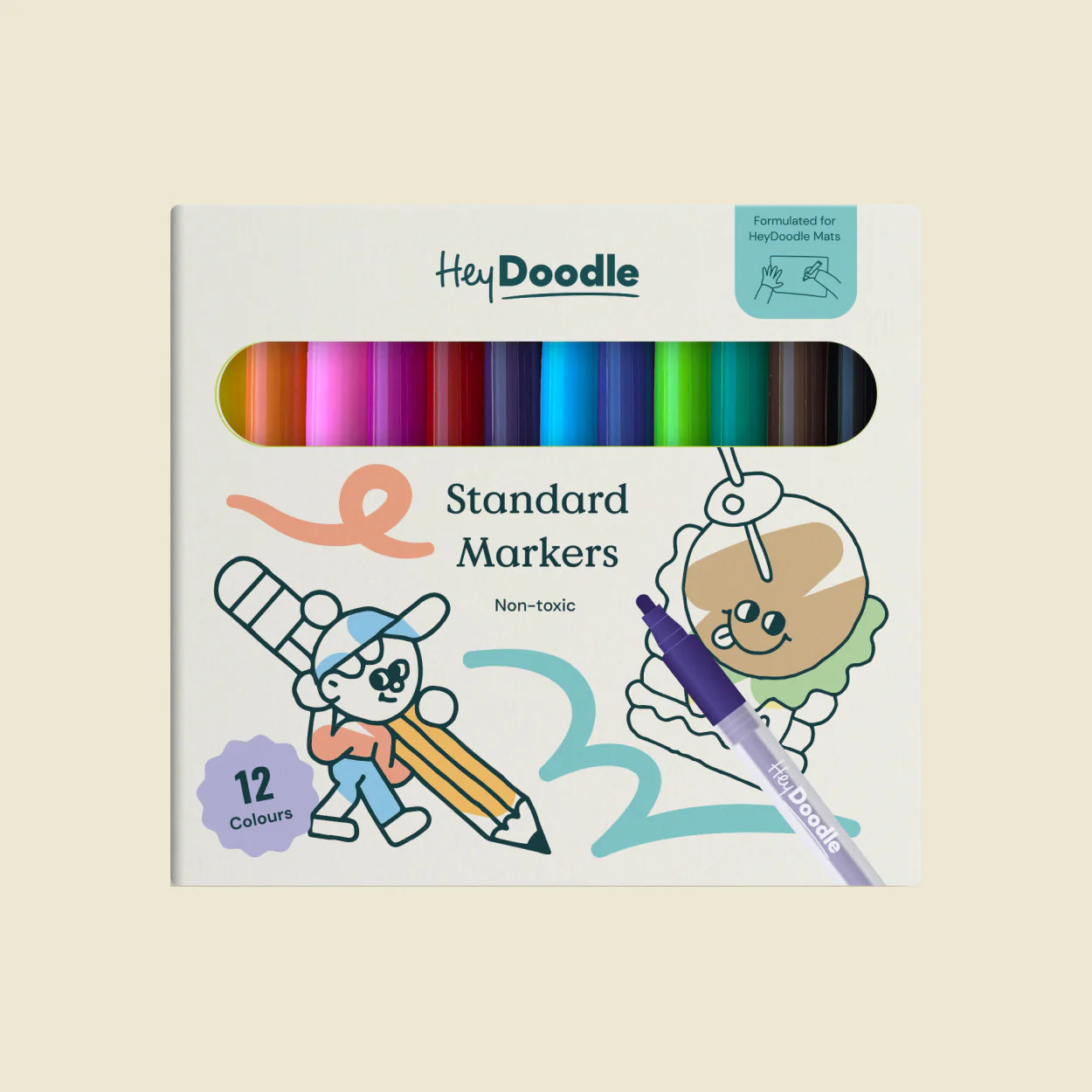 Hey Doodle Markers - Set of 12 - Standard