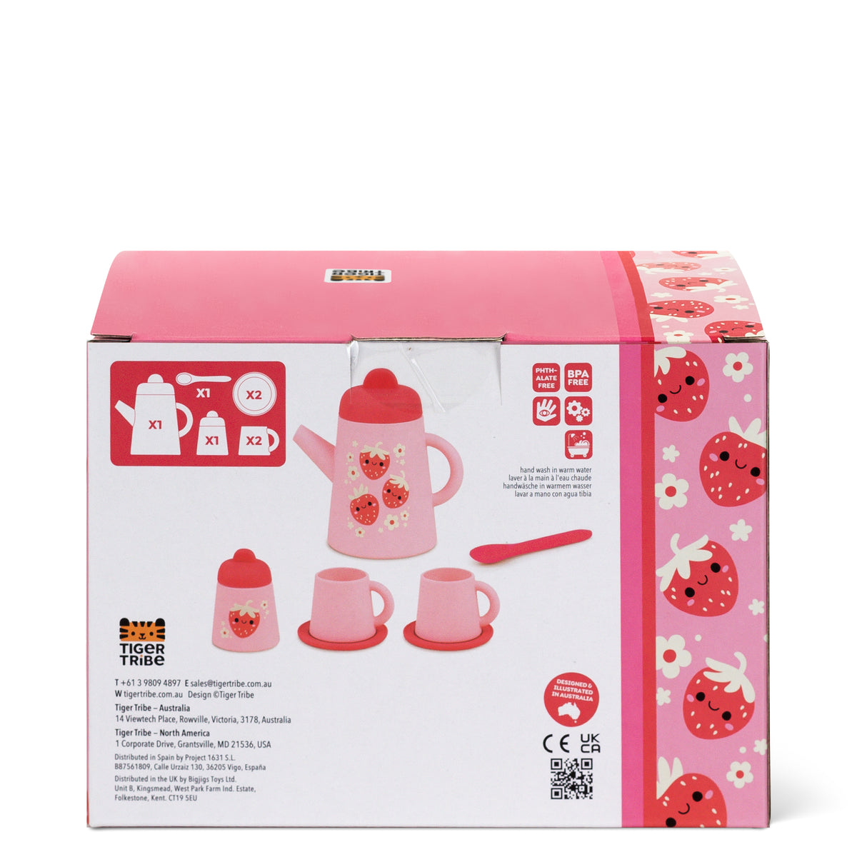 Silicone Tea Set - Strawberry Patch