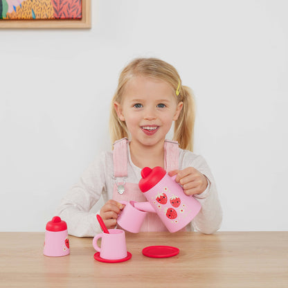 Silicone Tea Set - Strawberry Patch