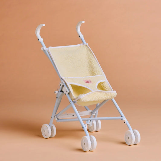 Folding Dolls Stroller - Cream Sherpa