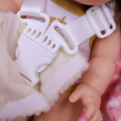 Doll's Car Seat Capsule - Pink Gingham