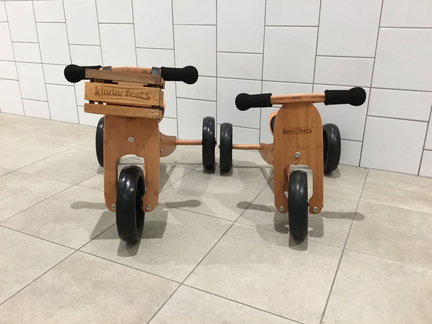 Kinderfeets 2 in 1 Tiny Tot Trike and Balance Bike - Bamboo