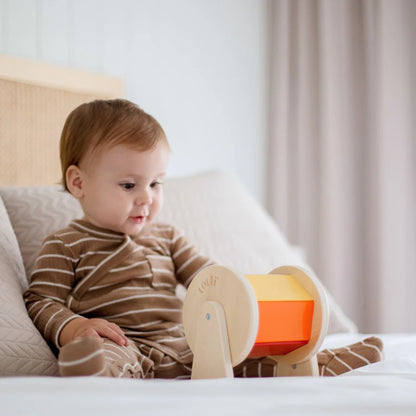 The Spinning Drum Wooden Infant Toy by Totli