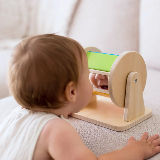 The Spinning Drum Wooden Infant Toy by Totli