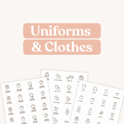 Tile Labels - Uniforms and Clothes