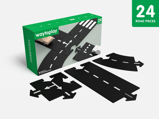 Waytoplay Flexible Road - Highway Set - 24 Pieces