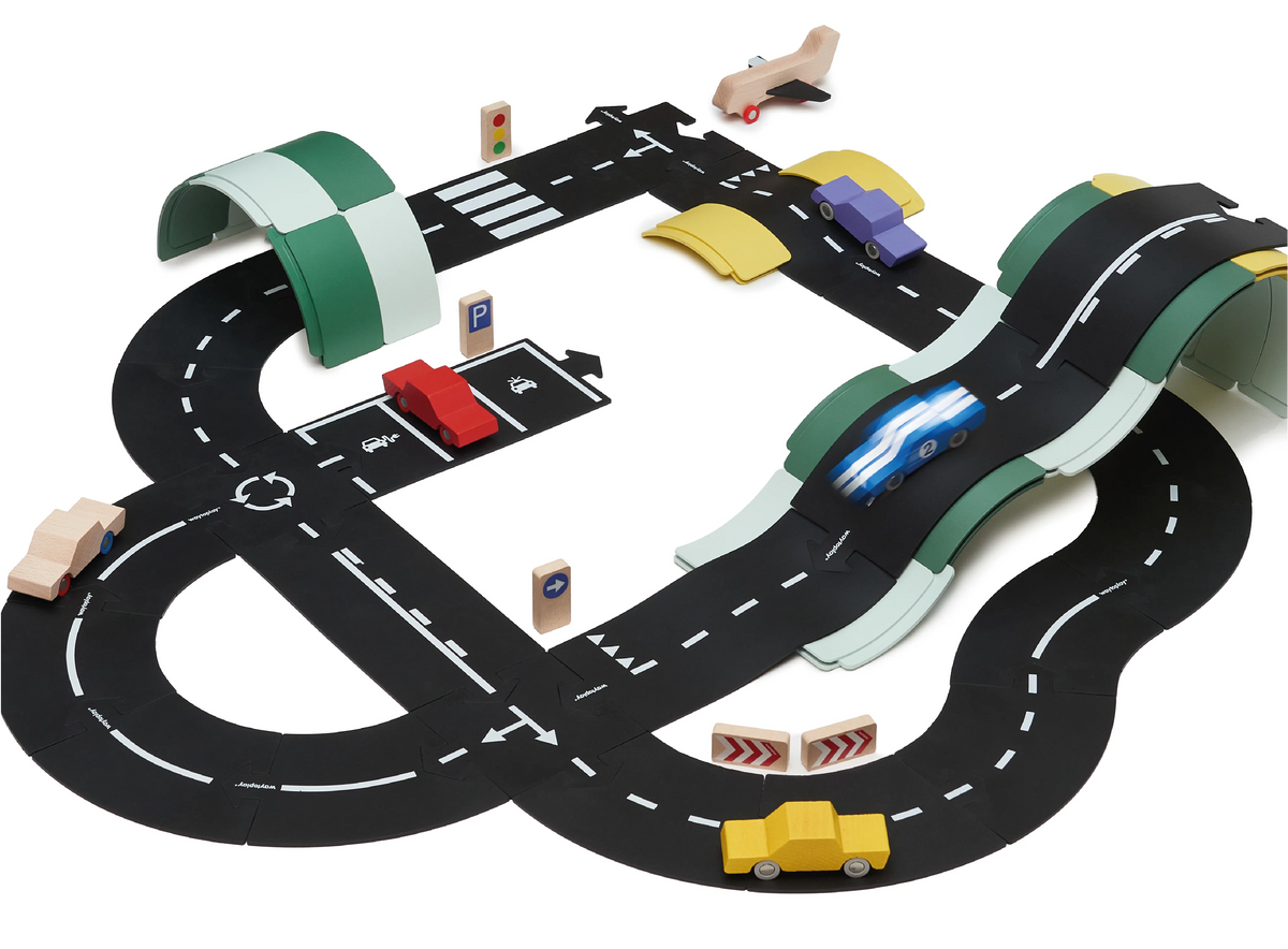 Waytoplay Flexible Road - Highway Set - 24 Pieces