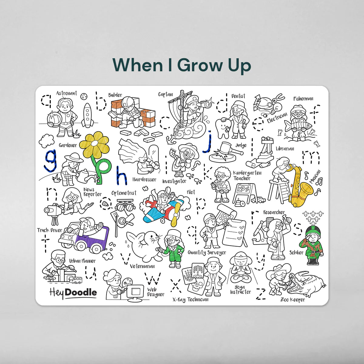 Wipeable Colouring In - When I Grow Up