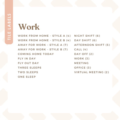Tile Labels - Work