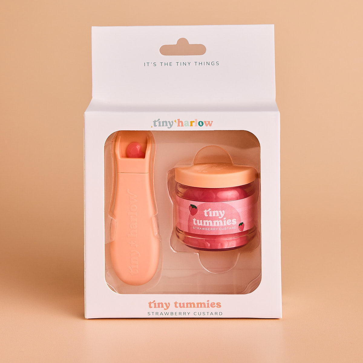 Strawberry Custard Jar and Spoon