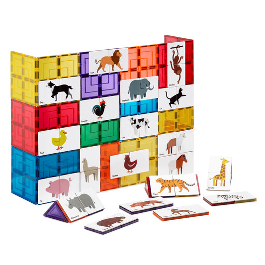 Magnetic Tile Topper - Duo Animal Puzzle Pac