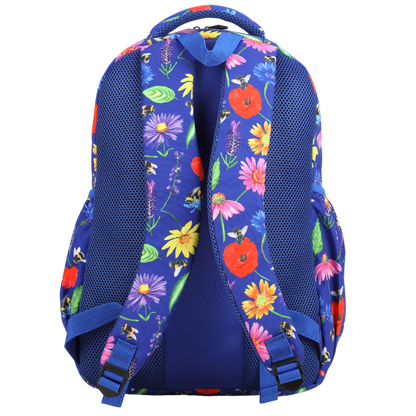 Large School Backpack - Bees & Wildflowers